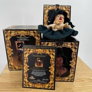 Vintage Enesco Wizard of Oz The Scarecrow Musical Jack-in-the-Box 50 Anniversary